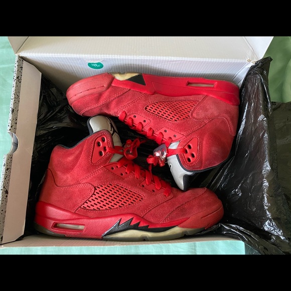 Jordan 5 Red Suede - Picture 4 of 8